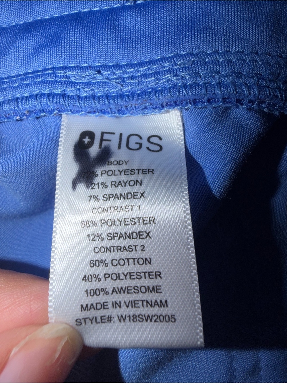 FIGS Zamora Jogger Scrub Pants Small Blue Technical Collection FIONx - Picture 7 of 9